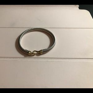 David Yurman gold and silver bracelet